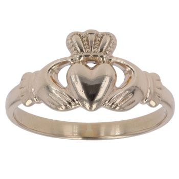 9ct Yellow Gold Plain Claddagh Ring