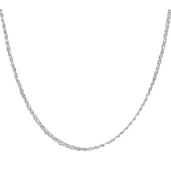 9ct White Gold Fancy Chain 18"
