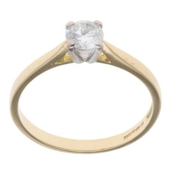18ct Yellow Gold 0.50ct Diamond Solitaire Ring