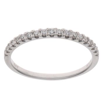18ct White Gold 0.25ct Brilliant Cut Diamond Half Eternity Ring