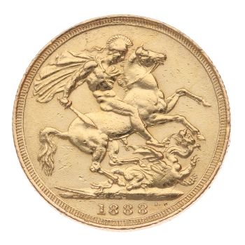 1888 Victoria Jubilee Head Australia Full Sovereign Coin