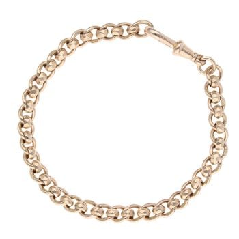 9ct Yellow Gold Rollerball Bracelet 8"