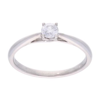 9ct White Gold 0.25ct Diamond Solitaire Ring