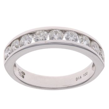 18ct White Gold 1.00ct Brilliant Cut Diamond Eternity Ring