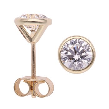 9ct Yellow Gold 1.50ct Brilliant Cut Lab Grown Diamond Solitaire Earrings