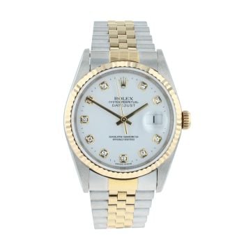Rolex Custom Datejust Pre Owned Watch Ref 16233