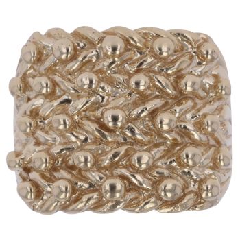 9ct Yellow Gold Five Row Keeper Ring