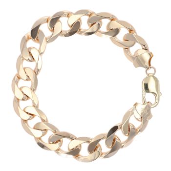 9ct Yellow Gold Curb Bracelet 8"