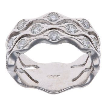 14ct White Gold 1.10ct Brilliant Cut Diamond Fancy Ring