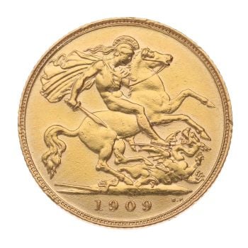 1909 Edward VII Half Sovereign Coin