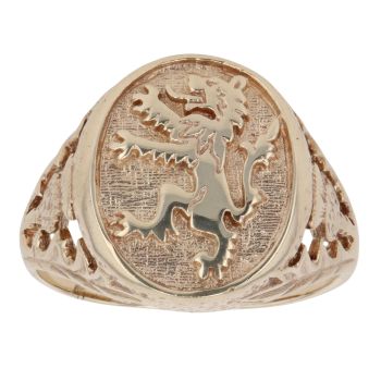 9ct Yellow Gold Lion Signet Ring