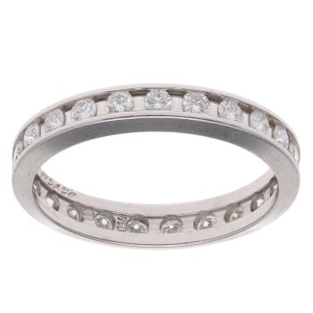 18ct White Gold 0.50ct Brilliant Cut Diamond Full Eternity Ring