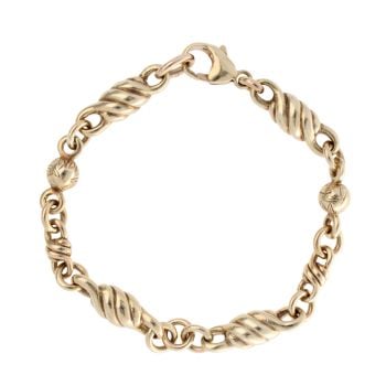9ct Yellow Gold Fancy Bracelet 7.5"