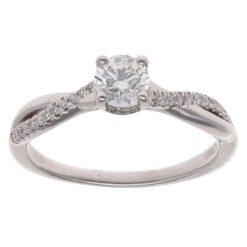 Platinum 0.70ct Brilliant Cut Diamond Solitaire Ring