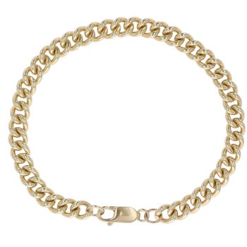 9ct Yellow Gold Curb Bracelet 8"