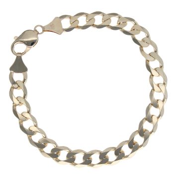 9ct Yellow Gold Curb Bracelet 8.5"