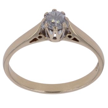 9ct Yellow Gold 0.25ct Brilliant Cut Diamond Solitaire Ring