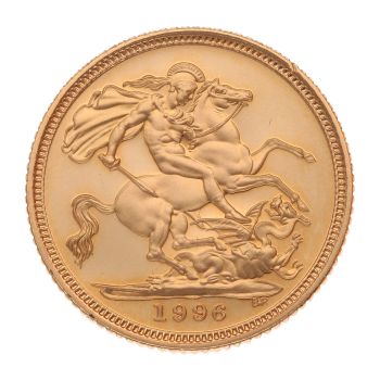 1996 Elizabeth II Half Sovereign Coin