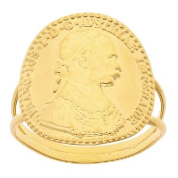 14ct Yellow Gold Fancy Coin Ring