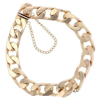 9ct Yellow Gold Curb Bracelet 9"