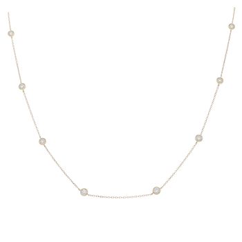 9ct Yellow Gold 0.73ct Brilliant Cut Lab Grown Diamond Fancy Chain 18"