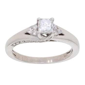 9ct White Gold 0.40ct Diamond Solitaire Ring