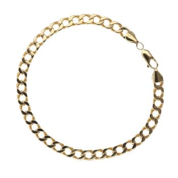 18ct Yellow Gold Curb Bracelet 9"