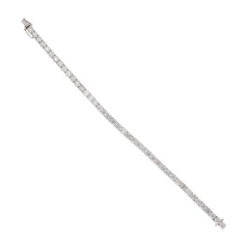 18ct White Gold 14.45ct Brilliant Cut Diamond Tennis Bracelet 7"