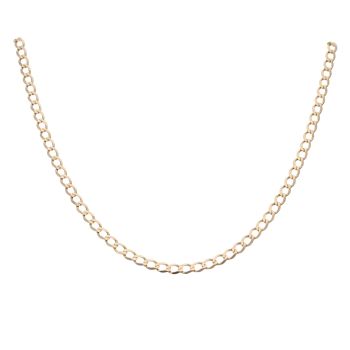 9ct Yellow Gold Curb Chain 18"