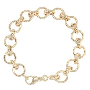 9ct Yellow Gold Fancy Bracelet 8"