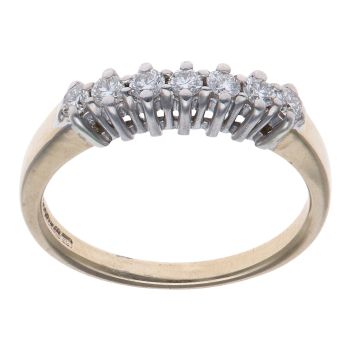 9ct Yellow Gold 0.25ct Brilliant Cut Diamond Half Eternity Ring