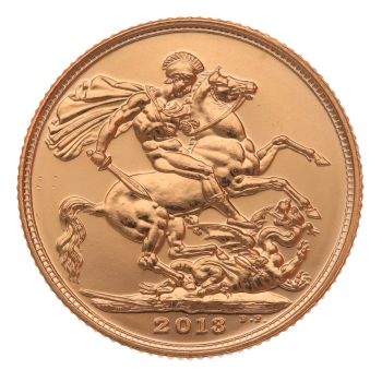 2013 Elizabeth II Fourth Portrait UK Full Sovereign Coin