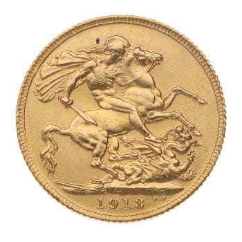 1913 George V Full Sovereign Coin