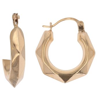 9ct Yellow Gold Creole Earrings
