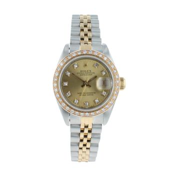 Rolex Custom Datejust Pre Owned Watch Ref 69173