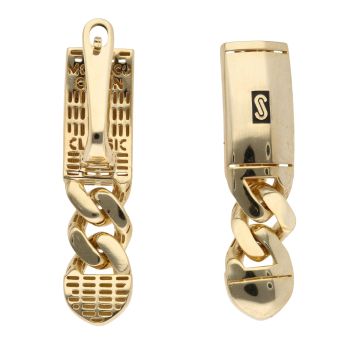 14ct Yellow Gold Monaco Classic Plain Drop Earrings