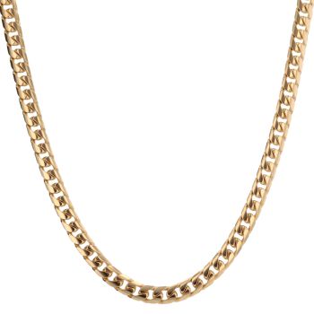 9ct Yellow Gold Plain Curb Chain 18"