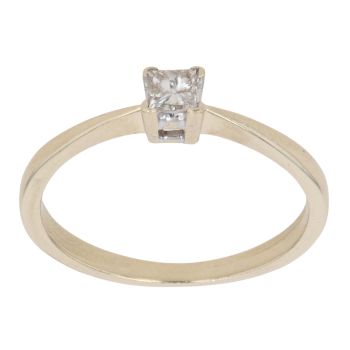 9ct Yellow Gold 0.25ct Princess Cut Diamond Solitaire Ring