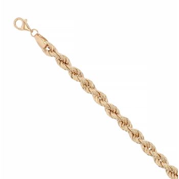 14ct Yellow Gold Rope Bracelet 7.5"