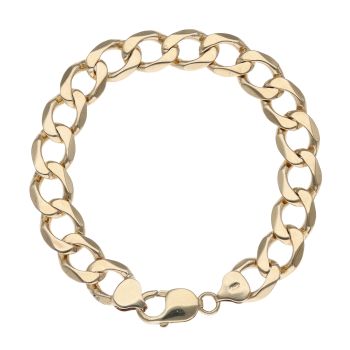 9ct Yellow Gold Curb Bracelet 8"