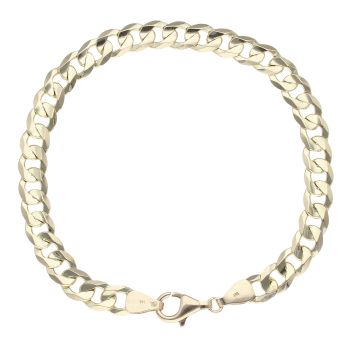 9ct Yellow Gold Curb Bracelet 8"