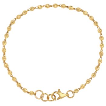 22ct Yellow Gold Bead Bracelet 6.5"