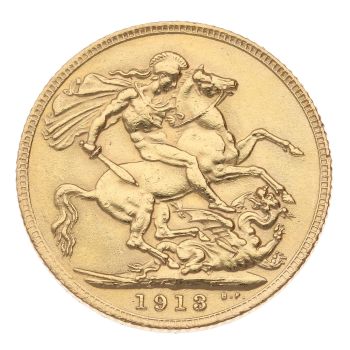 1913 George V Full Sovereign Coin