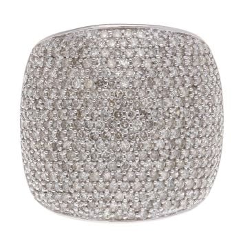 9ct White Gold 0.02ct Diamond Fancy Ring