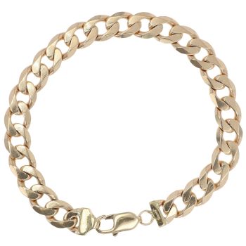 9ct Yellow Gold Curb Bracelet 8.5"