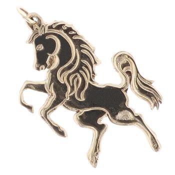 9ct Yellow Gold Horse Pendant