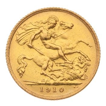 1910 Edward VII Half Sovereign Coin
