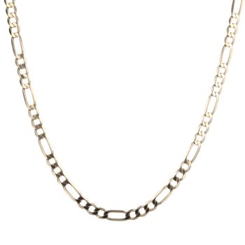 9ct Yellow Gold Figaro Plain Chain 20"