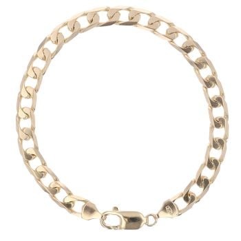 9ct Yellow Gold Curb Bracelet 8"
