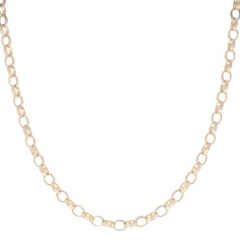 9ct Yellow Gold Patterned Belcher Chain 20"